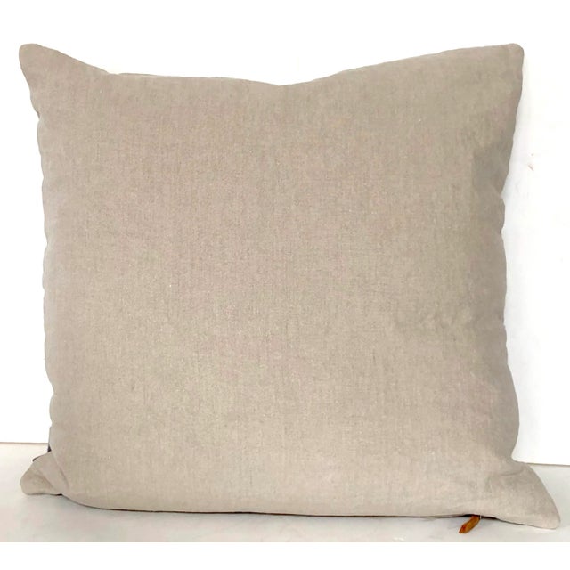 Natural German linen pillow with the front hand printed with lovely Queen Anne's Lace. Back linen with a hidden bottom...