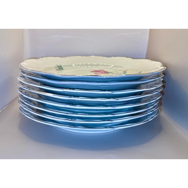 Pink Mid 20th Century Chalet Rose Chop Plate (Round Platter) For Sale - Image 8 of 11