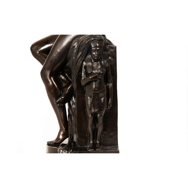 French Egyptian Bronze Sculpture “Goddess Isis” by Jules Franceschi For Sale - Image 12 of 12