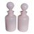 Early 20th Century Pair of French Pink Opaline Perfume Bottles With Original Stopper For Sale