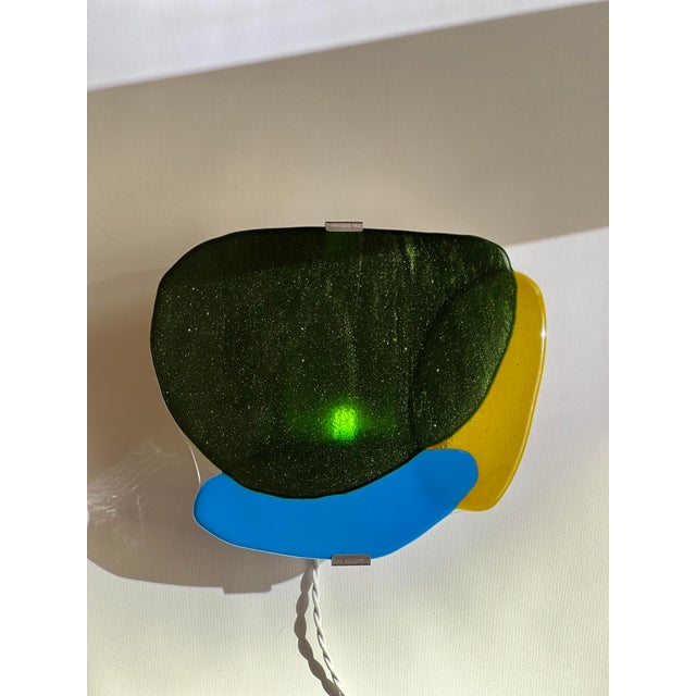 Contemporary Handcrafted Glass Wall Light by Olga Meyzinger For Sale - Image 3 of 9