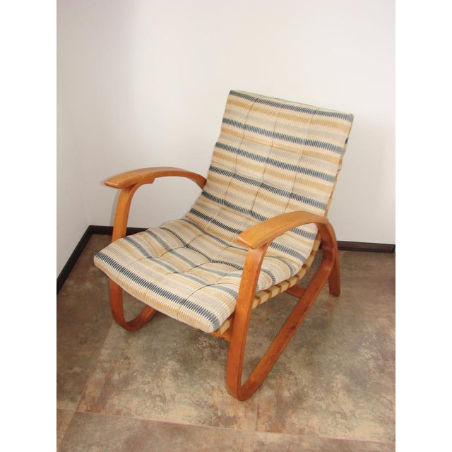 Brown Modernism Armchair by Jan Vaněk for Závody Projekt, 1930s For Sale - Image 8 of 15