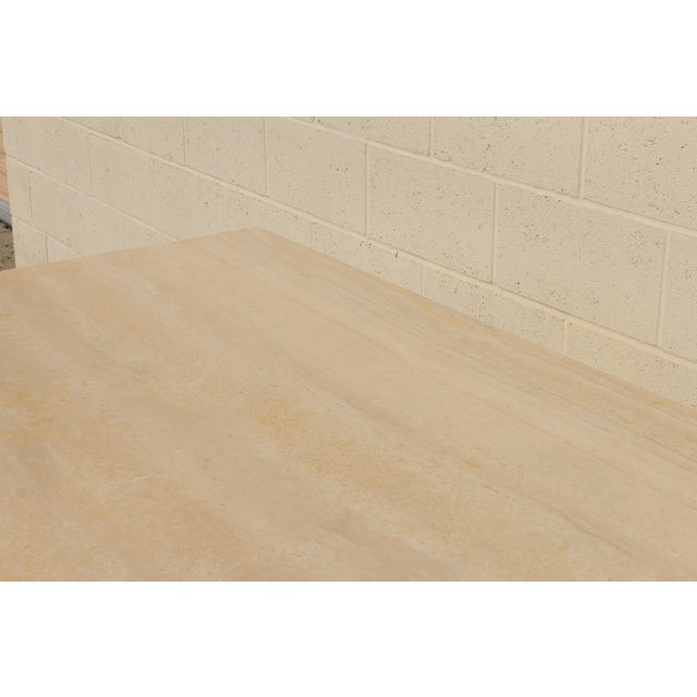 Mid-Century Modern Italian Travertine Dining Table, Circa 1970s For Sale - Image 10 of 18