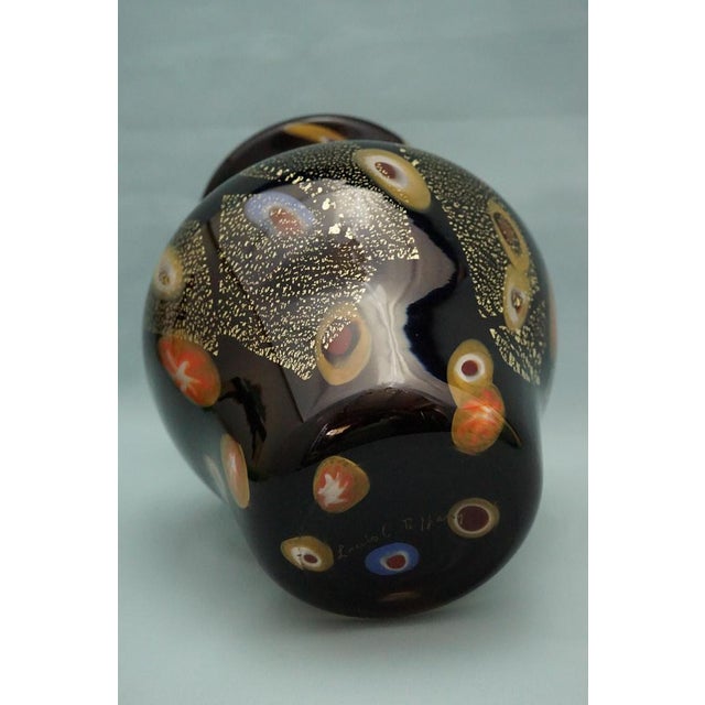 Black Vase in Submerged Glass with Murrine and Gold Leaf by Louis Comfort Tiffany, USA, 1900s For Sale - Image 18 of 18