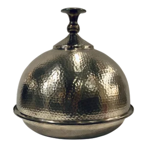Barry DIxion Modern Hammered Nickel Covered Dome Dish