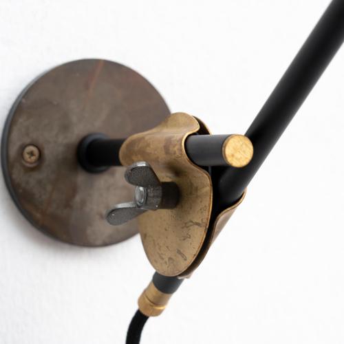 Metal Black KH#1 Long Arm Wall Lamp by Sabina Grubbeson for Konsthantverk For Sale - Image 7 of 10