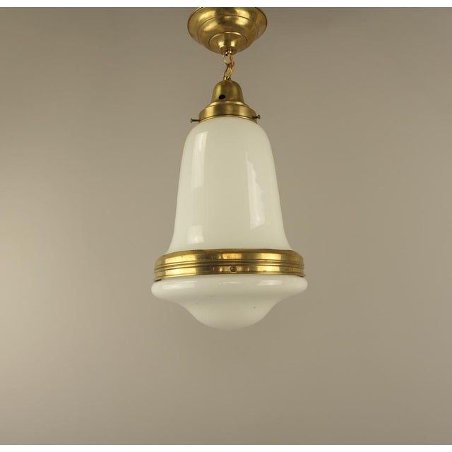 Gold Luzette Hanging Lamp by Peter Behrens for Siemens, 1920s For Sale - Image 8 of 8