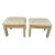 Pair of Billy Baldwin Style Silk Pillow Top Ottomans or Stools For Sale