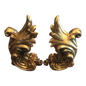 1990s Sterling Industries Gilt Bookends- a Pair