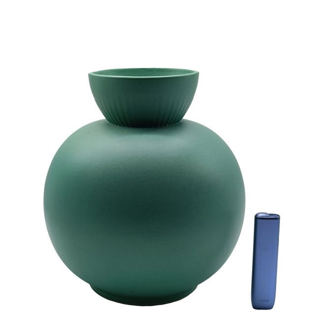 Vintage Green Ceramic Vase by Giovanni Gariboldi for Richard Ginori, 1950s For Sale - Image 6 of 9