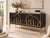 Wood Italian Black Murano Glass and Brass Three-Door Sideboard from Justfurnituress SRL For Sale - Image 7 of 9