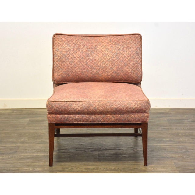 A mid century modern mahogany frame lounge chair by Paul McCobb “Planner Group” for Winchendon Furniture. Seat height is...