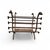 Vintage Black Wrought Iron Fireplace Log Holder, 1960s For Sale - Image 5 of 12