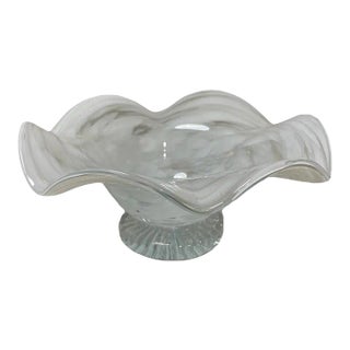 Vintage Cloud Ruffle Bowl For Sale