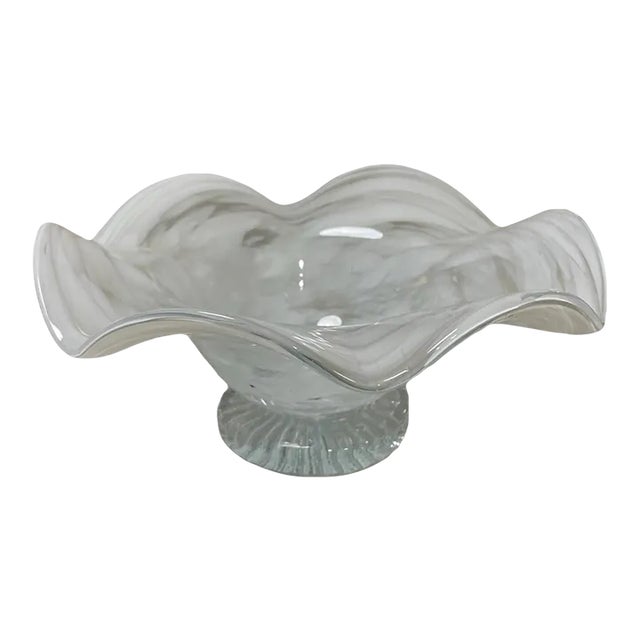 Vintage Cloud Ruffle Bowl For Sale