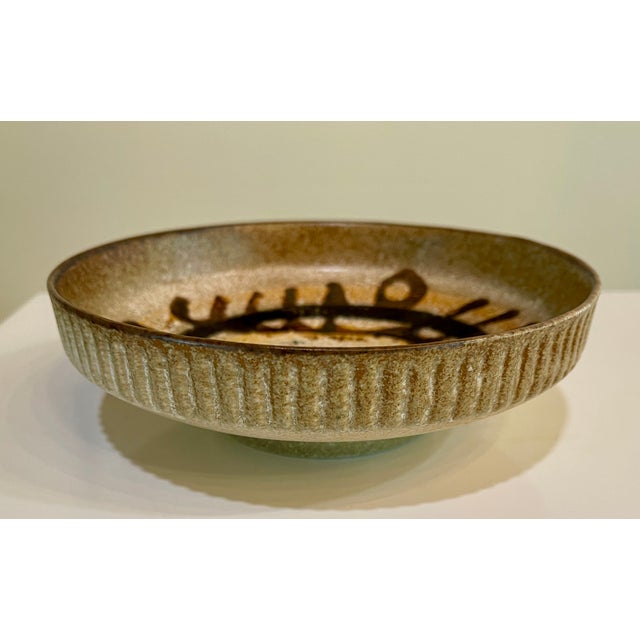 Mid Century Lapid Art Pottery Bowl Signed For Sale In Naples, FL - Image 6 of 9