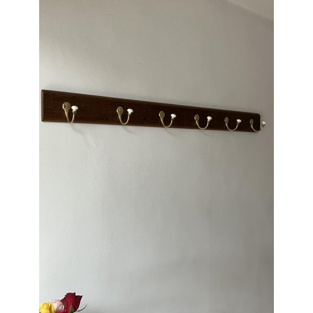 English Oak Coat Rack, 1890s For Sale - Image 5 of 5