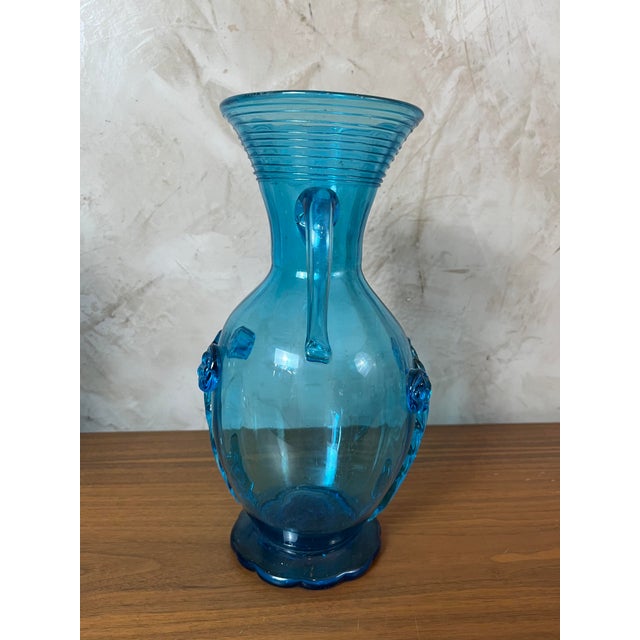 Blue Blown Glass Vase, 1890s For Sale - Image 8 of 16