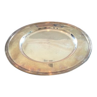 Vintage Silver Platter or Tray For Sale