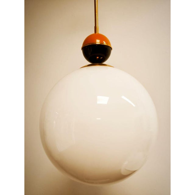 Orange and Black Sphere Suspension For Sale - Image 13 of 15
