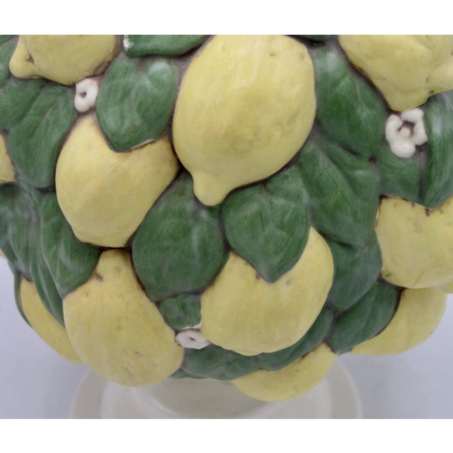 Vintage Italian Ceramic Lemon Tree With Flowers Chairish