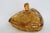 Mid 20th Century Hazel Atlas Amber Glass Lidded Triangle Dish With Embossed Leaf Pattern 5085b For Sale - Image 5 of 14