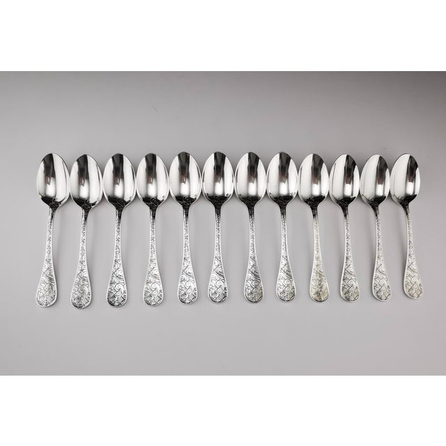 Christofle Silver-Plated Garden of Eden Cutlery Service for 12 from Christofle et Cardeilhac, Set of 100 For Sale - Image 14 of 18