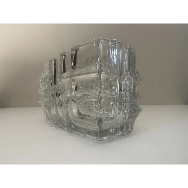 Vintage Modernist Vase in Crystal Shape, 1970s For Sale - Image 3 of 13
