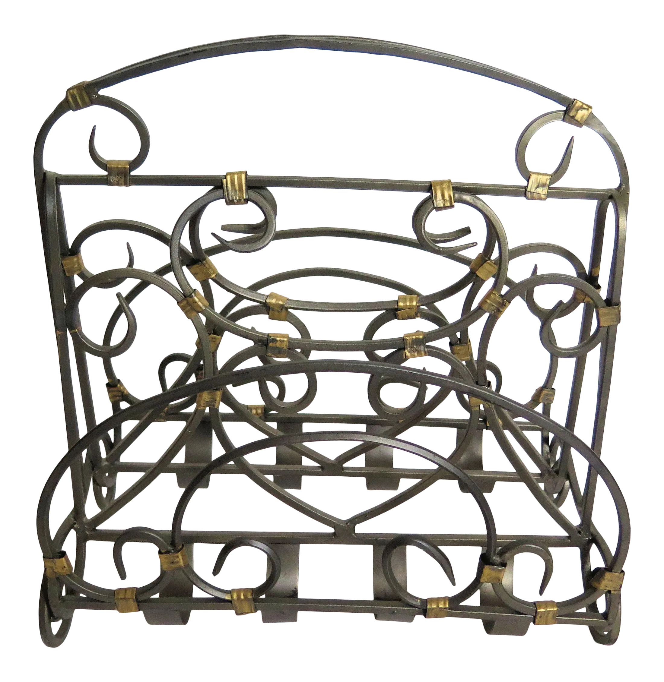 Porte-revues Vintage En Fer Vert - Magazine Rack - Déco Industrielle