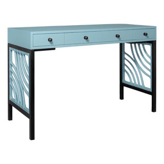 Swirl Writing Desk - Pool Blue For Sale