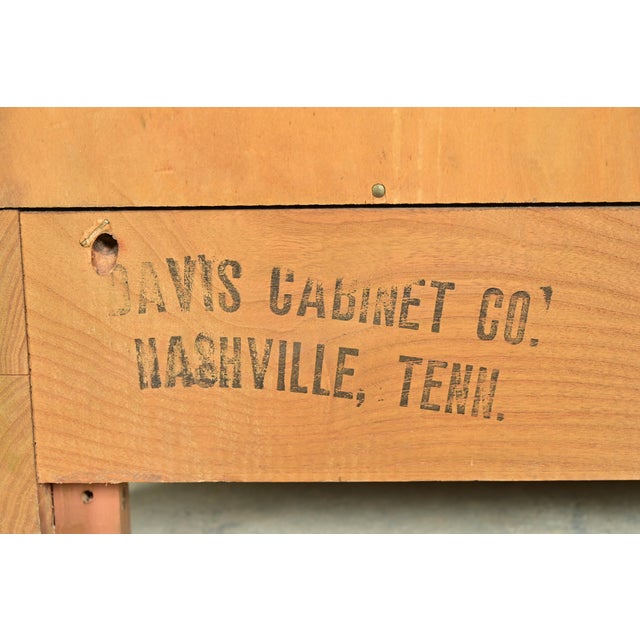 Davis Cabinet Co. Mid-Century Hollywood Regency Chinoiserie Teak Nightstand, Circa 1960s For Sale - Image 14 of 15