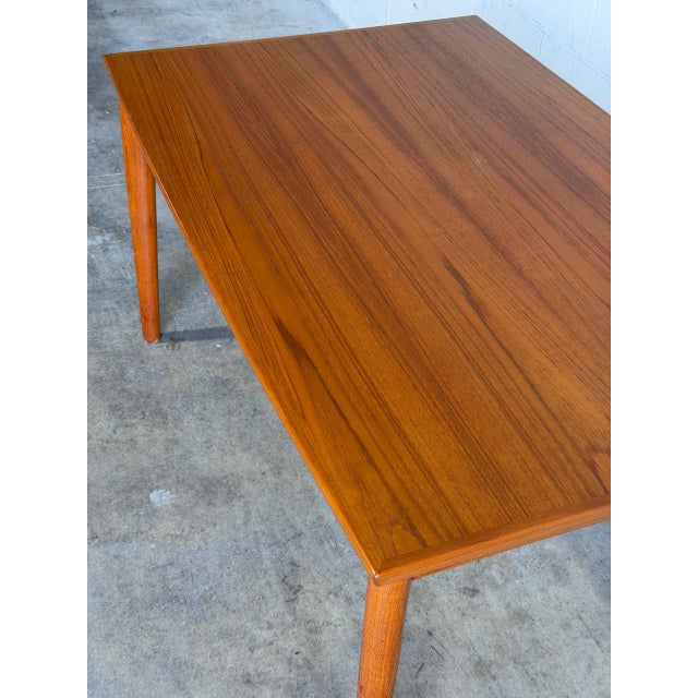 Vintage Rectangular Extendable Teak Dining Table Mid-Century Modern 1960s For Sale - Image 11 of 13