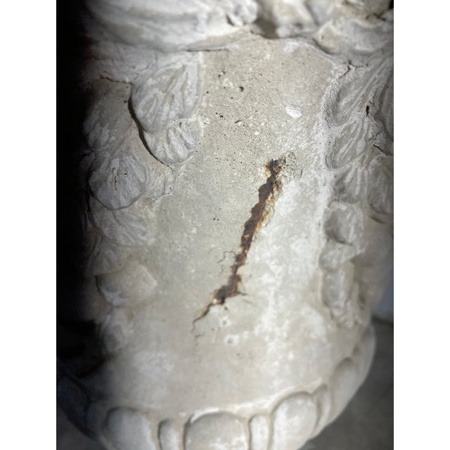 Pair of 19th Century French Concrete Jardineres With Neo Classical Reliefs For Sale - Image 12 of 15