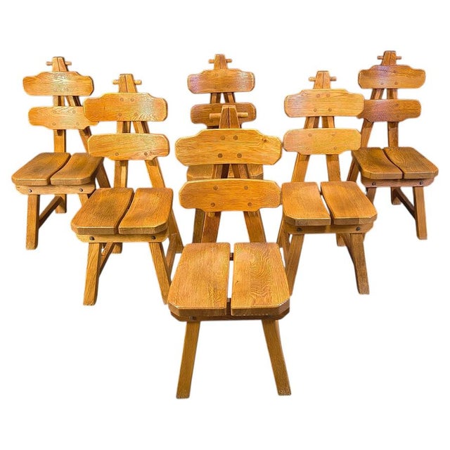 Vintage Brutalist Dining Chairs, 1960s, Set of 6 For Sale - Image 17 of 17