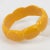 Art Deco Bakelite Carved Bracelet Bangle Yellow Creamed Corn For Sale - Image 3 of 6