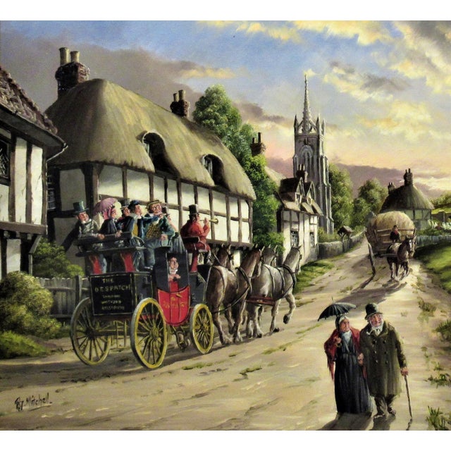 Impressionist Reginald John Mitchell, The Despatch, Circa 1985 For Sale - Image 3 of 9