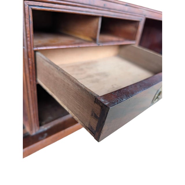 Early 20th-Century Desktop Specimen & Document Cabinet With Working Key For Sale - Image 9 of 18