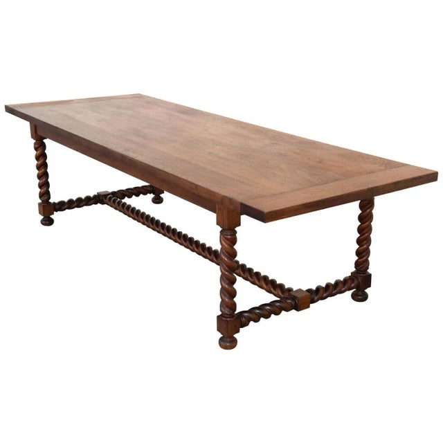 Expandable Barley Twist Dining Table Made from Walnut by Petersen Antiques For Sale - Image 13 of 13