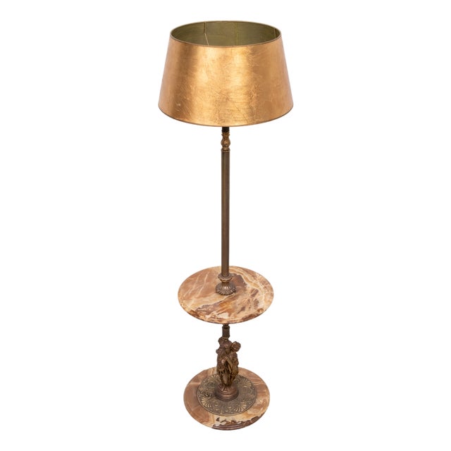 Onyx Floor Lamp from Deknudt, Belgium, 1970s For Sale