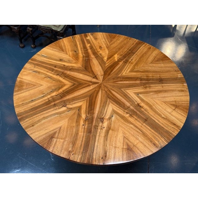 Traditional 19th Century Italian Book Matched Exotic Wood Center Table For Sale - Image 3 of 5