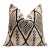 Black & Ivory Geometric Silk Velvet Pillow 20x20 | Handmade Designer Cushion For Sale