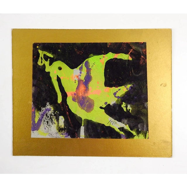 Mid-Century Modern Josephine Mahaffey Vintage Abstract Dove Painting For Sale - Image 3 of 3