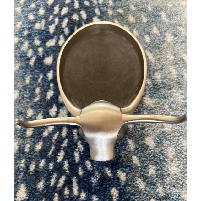 Metal Bull Valet Catchall Tray For Sale - Image 7 of 11