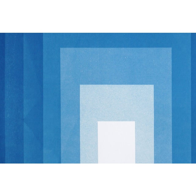 2025, Abstract Geometric, Large Diptych in Indigo Blue, Double Portal, Handmade Unique Monotype Cyanotype on Watercolor Paper by Kind of Cyan For Sale - Image 10 of 10