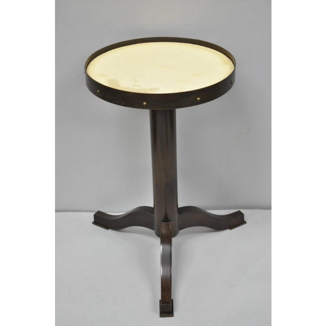 Small Contemporary Industrial Style Round Accent Drinks Candle Stand Side Table For Sale - Image 15 of 15