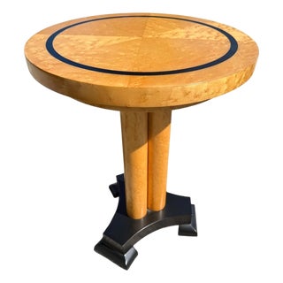 Enrique Garcel Burlwood Art Deco Occasional Accent Table For Sale