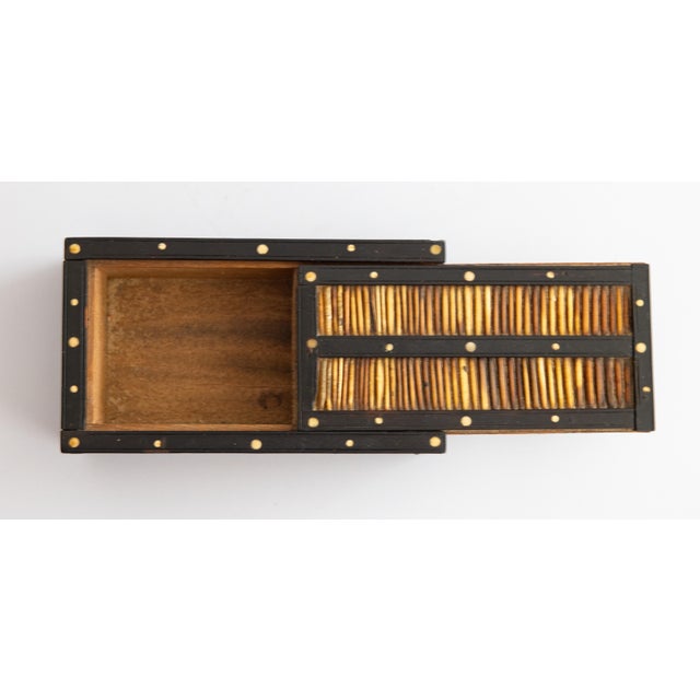 Ebony Antique Anglo Indian Ebony & Porcupine Quill Box For Sale - Image 8 of 11