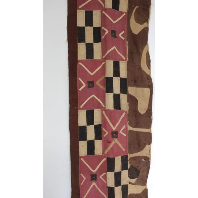 Mid-Century African Checkered Textile Wall Hanging For Sale - Image 4 of 10