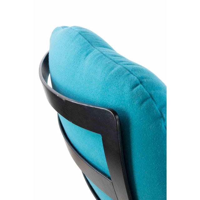 Italian Chaise Longue in Painted Metal and Padded Fabric, 1970s For Sale - Image 9 of 11