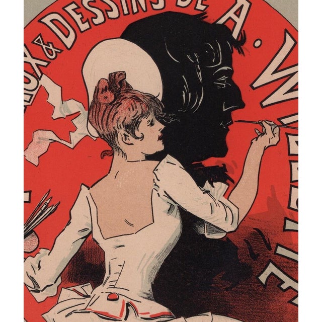 J. Chéret, Exposition de A. Willette from Les Maîtres de L'Affiche, 1897, Original Lithograph For Sale - Image 3 of 13
